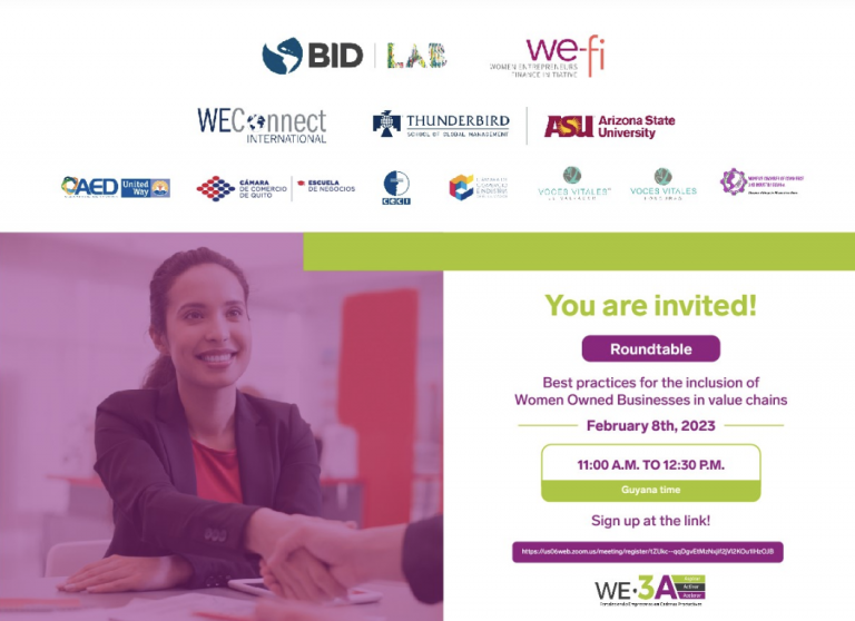 Virtual roundtable "Best practices for the inclusion of women-owned businesses in value chains"